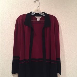 MISSOK 3 PIECE SUIT-BURGUNDY & BLACK